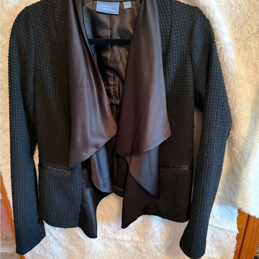 Vera Wang Black Textured Blazer